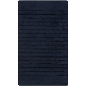 Bath Mats and Rugs Collection PMB625 Hand Tufted Bath Mat -Navy/Navy-2'3"x3'9"-"Safavieh. - 1 of 2