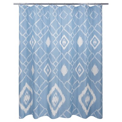 Coastal Ikat Shower Curtain Blue - Allure Home Creations