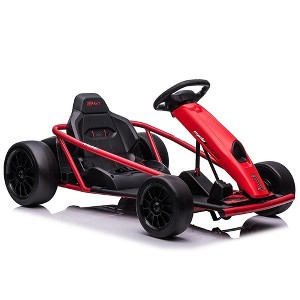 Kids Electric Riding Go Kart, 24V 9Ah Battery 250W*2 Motors, 8MPH High Speed Drifting Car,  Riding Toy for Kids 8-12 Years - 1 of 4