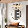 POWLIG Modern Vanity Light - Dimmable Bathroom Fixture with Clear Cone Glass Shades for Bedroom, Makeup Mirror Lighting - 4 of 4