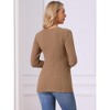 INSPIRE CHIC Women's Long Sleeve Crew Neck Stretch Peplum Hem Knit Casual Sweater - 4 of 4
