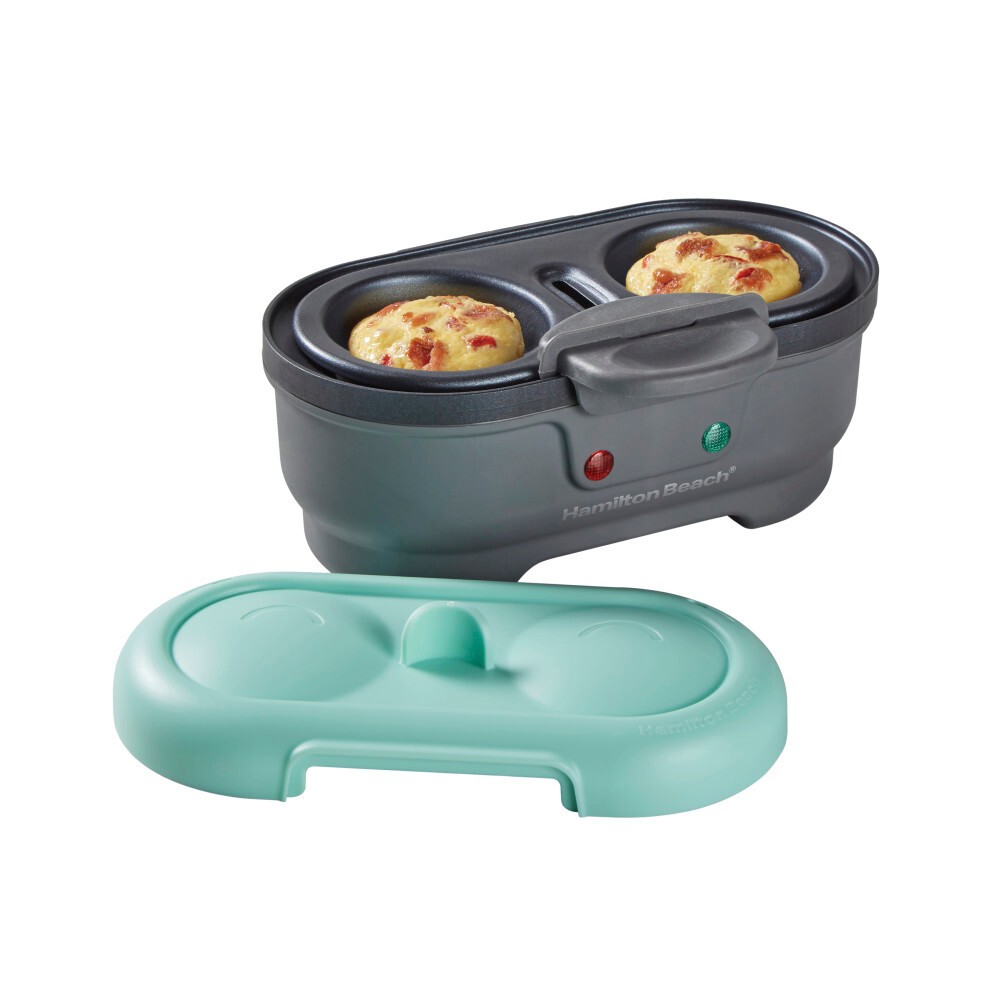 Hamilton Beach Egg Bites/Hard 25511: Mint Green Nonstick Egg & Breakfast Sandwich Maker, Dishwasher-Safe, 650W