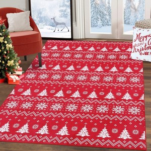 Red Christmas Decorations Floor Mat - 1 of 4