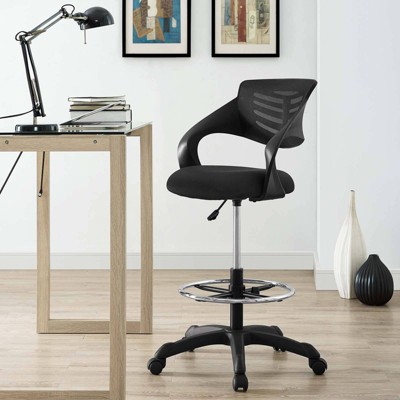 Black Mesh High Back Swivel Drafting Chair