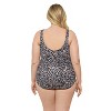 Aqua Green Women's Cinched V-Neck Shirred One Piece - 3 of 3