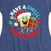 SpongeBob SquarePants Have A Swell Christmas Fit & Flair Cap Sleeve Dress - Heather Navy - 3T - 2 of 4