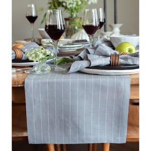 Solino Home Striped Linen Table Runner | Pinstripe - 1 of 4