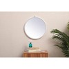 Elegant Lighting Metal frame round mirror with decorative hook 18 inch in Silver - 2 of 4