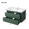 30" Wall Mounted Bathroom Vanity with Resin Sink, Floating Bathroom Cabinet with 2 Soft-Close Drawers, Compact Storage - 2 of 4
