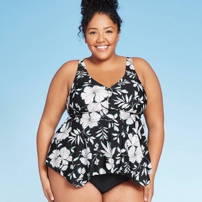 black swimsuit top plus size