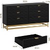 Garvee Stylish 6-Drawer Bedroom Dresser – 53-Inch Modern Chest with Elegant Metal Legs & Ample Storage for Bedroom, Living Room - 2 of 4
