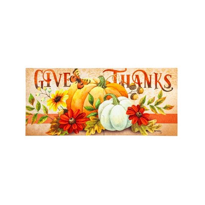 Evergreen Give Thanks Sassafras Switch Puzzle Mat 11.5 x 10 Inches Indoor and Outdoor Decor