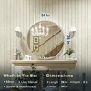 Keonjinn Metal Framed LED Round Frontlit Bathroom Vanity Wall Mirror, 3 Color Temperatures Dimmable, Anti-Fog - 3 of 4
