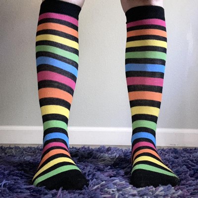 Women's Rainbow Striped Knee High Socks - Xhilaration™ 4-10 : Target