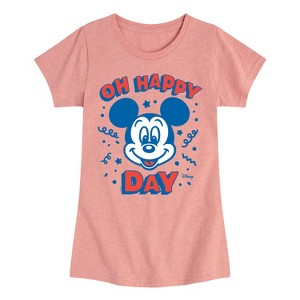 Girls' - Disney - Mickey & Friends Fitted Short Sleeve Graphic T-Shirt - 1 of 4