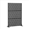 PexFix 72 in. H x 47 in. W Outdoor Metal Privacy Screen Garden Fence Snowflake Pattern Wall Applique - 3 of 4
