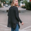 Amaryllis Women's Asymmetrical Hem Long Sleeve Pullover Top with Side Ruffle Detail Relaxed Fit Casual - 4 of 4