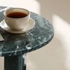 NicBex Natural Marble Small Coffee Table, Genuine Marble Round End Table, Stone Side Table for Living Room,17.7" Nightstand with Semi-Polished Surface - 2 of 4