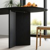 Lirago 68" Oval Oak Dining Table with Solid Wood Double Pedestal Modern Kitchen Table for Living Room Dining Room Seats 6 Black - 4 of 4