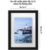 Americanflat 8x10 Floating Picture Frame in Black with Polished Glass and Hanging Hardware Included - 2 of 4