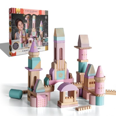 268 PCS Wooden Educational Toys Stacking Blocks Set for Boys Girls Wooden Castle Architectural Building Blocks with Minifigures ZornRC Wooden Block Set 