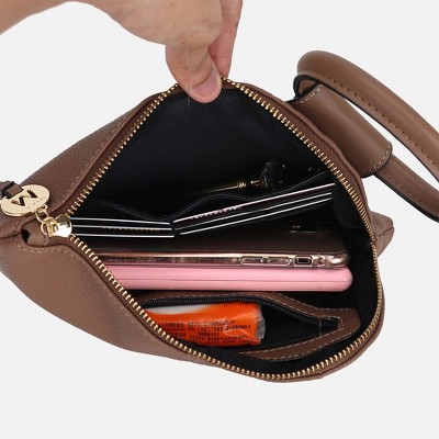 MKF Collection Wristlet Clutch Pouch Wallet Circular Handle Zip Closure | MKF Collection by Mia K - Khaki — фото 8