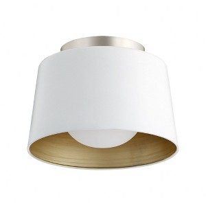 Quorum Lighting Trapeze 1 - Light Flush Mount in  Studio White - 1 of 1