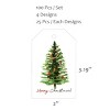 Wrapables Merry Christmas Gift Tags/Kraft Hang Tags with Jute Strings for Gift-Wrapping, Labeling, Package Decoration, (100pcs) - 2 of 4