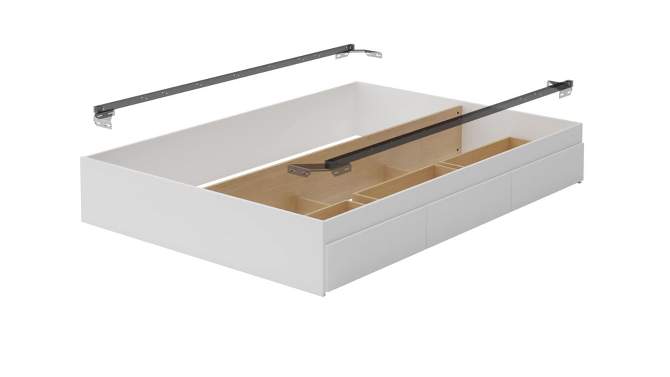 Milton 3 Drawer Storage Bed with Headboard Bark Gray/White - Nexera, 2 of 5, play video