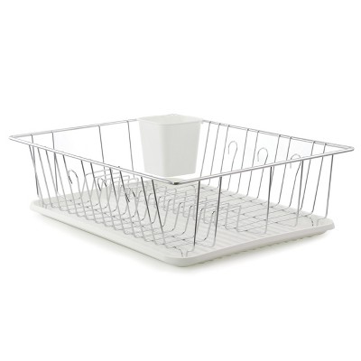 eModernDecor Avery 34.6 in. Stainless Steel Standing Dish Rack