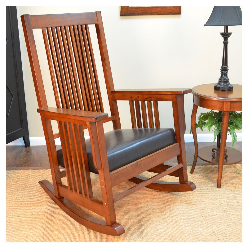 Thomas Mission Rocker - Chestnut - Carolina Chair and Table, 3 of 7