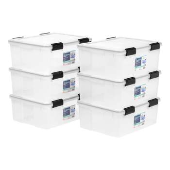 IRIS USA WEATHERPRO Airtight Plastic Storage Bins with Lids and Seal and Secure Latching Buckles