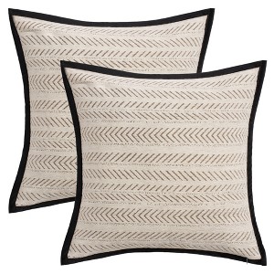 REGALWOVEN Fade-Resistant Chenille Herringbone Modern Decorative Throw Pillow Covers 2 Pcs - 1 of 4