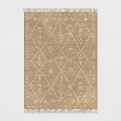 7'x10' Tapestry Rectangular Woven Outdoor Area Rug Multicolor Neutrals - Threshold™