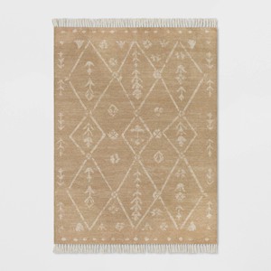 7'x10' Tapestry Rectangular Woven Outdoor Area Rug Multicolor Neutrals - Threshold™ - 1 of 3