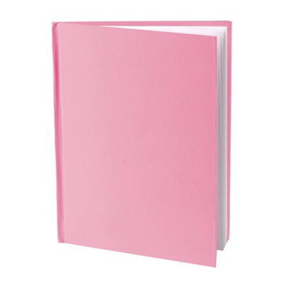 Young Authors Pink Hardcover Blank Book, White Pages, 8"H x 6"W Portrait, 14 Sheets/28 Pages (Pack of 6)
