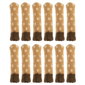 Unique Bargains Polka Dots Knitted Elastic Reduce Noise Chair Leg Floor Protectors - 1 of 4