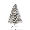 7ft. Flocked Fir Artificial Christmas Tree with 350 Clear LED Lights – Snowy Seasonal Holiday X-Mas Glow - 2 of 4