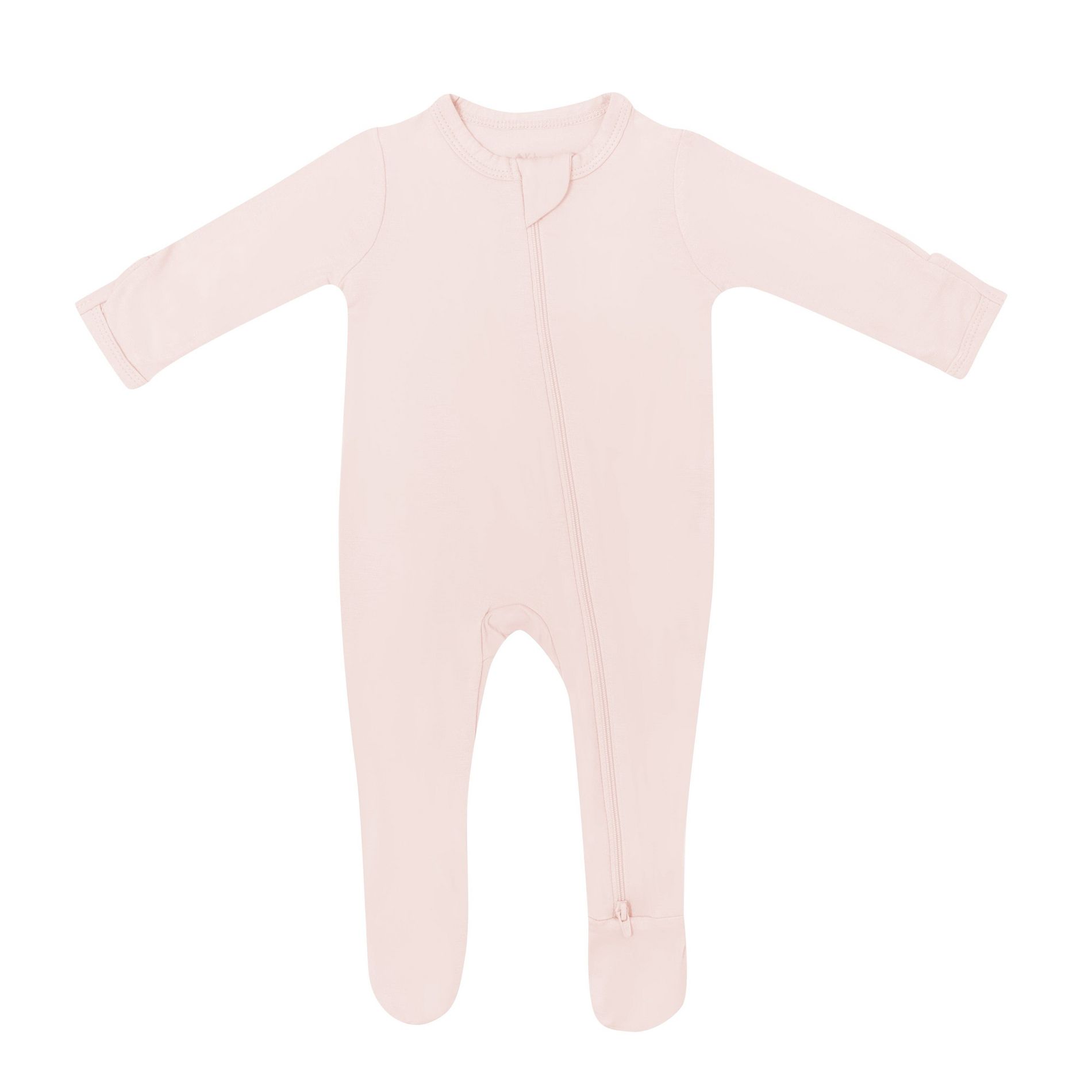 Kyte Baby Zippered Footie in Blush Blush Newborn