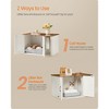 Feandrea Litter Box Enclosure, Cat Litter Box Furniture Hidden, with Front Entry, Double Doors, Handles, Cat House, Side End Table - 2 of 4