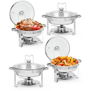 Garvee Chafing Dishes for Buffet Set, 5 QT Round Buffet Servers and Food Warmer Set with Lid, Stainless Steel Chafers for Catering Parties - 1 of 4