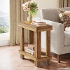 Tribesigns Wooden End Table, Farmhouse Side Table with Storage Shelf - 4 of 4