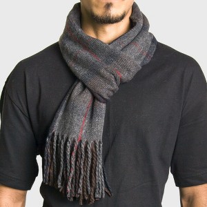 Alpine Swiss Mens Plaid Scarf Softer Than Cashmere Scarves Winter Shawl - 1 of 4