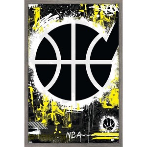Trends International NBA Utah Jazz - Maximalist Logo 23 Framed Wall Poster Prints - 1 of 4