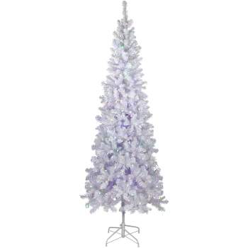 Northlight 7.5' Prelit Artificial Christmas Tree White Winston Pine - Multi LED Lights