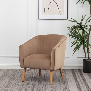 Modern Barrel Accent Chair - WOVENBYRD - 1 of 4