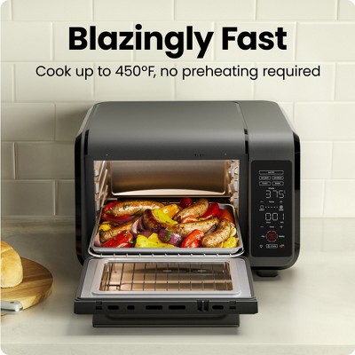 Chefman Black Digital 15 Qt. Air Fryer Toaster Oven with Broiler