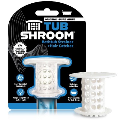 TubShroom (White) The Hair Catcher That Prevents Clogged Tub Drains