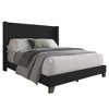 Home Design Niles Queen Upholstered Panel Bed, Black - 3 of 4