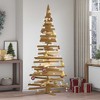 vidaXL Christmas Trees with Stand Brown 82.7" Solid pine wood - 2 of 4